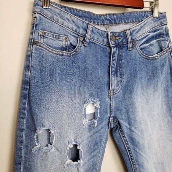 Cheap Monday Common Atomic Distressed Ankle Jeans Size 26/32 - Picture 2 of 14